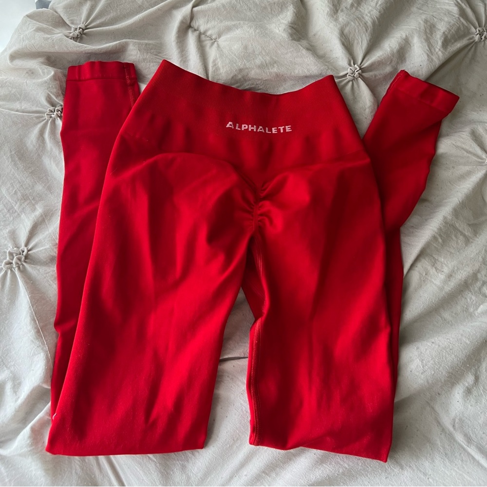 Red alphalete align leggings